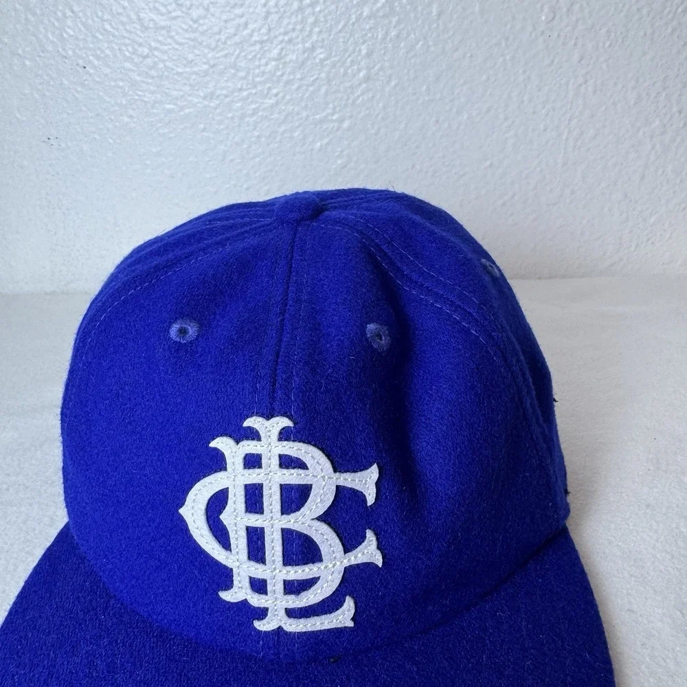 Big League Chew Official League Wool Hat Cap Adjustable Leather Strapback Blue